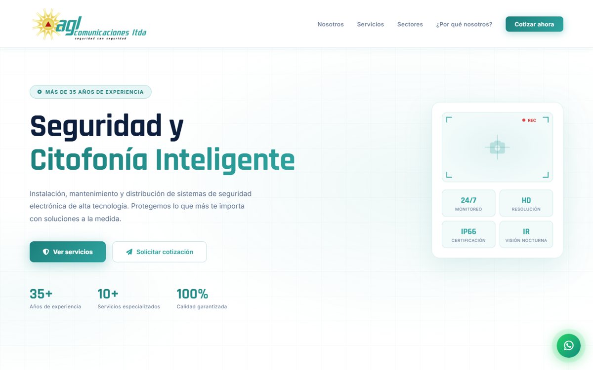 Página Web AGL Comunicaciones